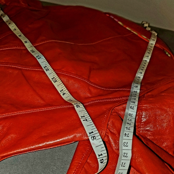 FENDI RED ( REAL) LEATHER JACKET - Picture 11 of 11